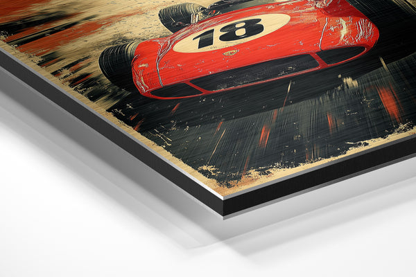 Red Classic Racing Car