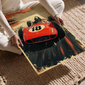 Red Classic Racing Car