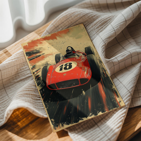 Red Classic Racing Car