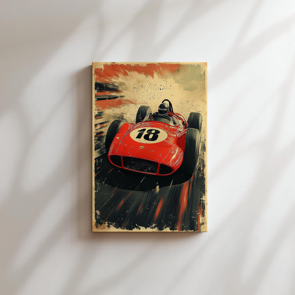 Red Classic Racing Car