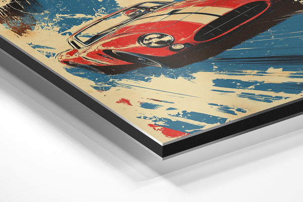 Retro Red Sports Car