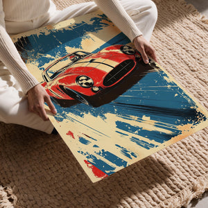 Retro Red Sports Car