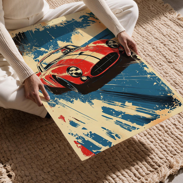 Retro Red Sports Car