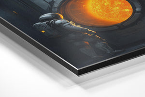 Astronaut Gazing at Sun Portal