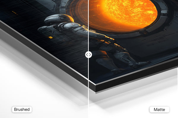 Astronaut Gazing at Sun Portal