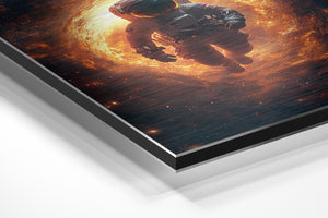 Astronaut in Fiery Vortex