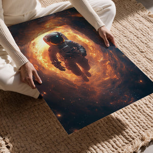 Astronaut in Fiery Vortex