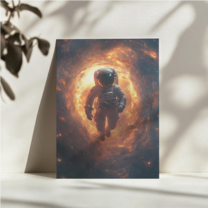 Astronaut in Fiery Vortex