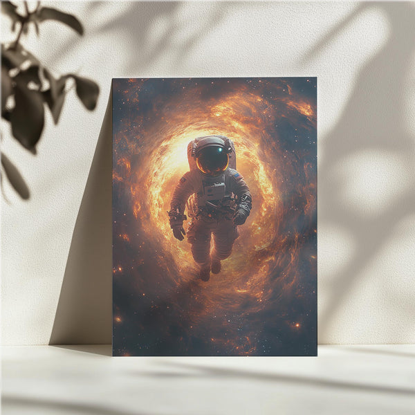 Astronaut in Fiery Vortex