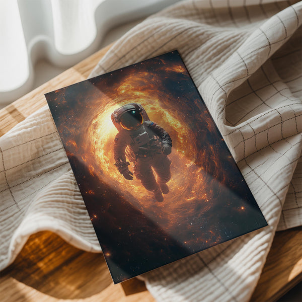 Astronaut in Fiery Vortex