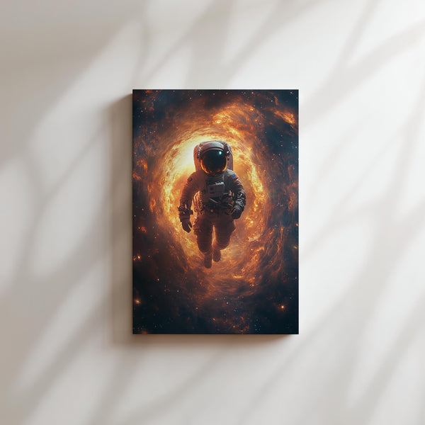 Astronaut in Fiery Vortex