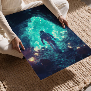 Astronaut in Crystal Cavern