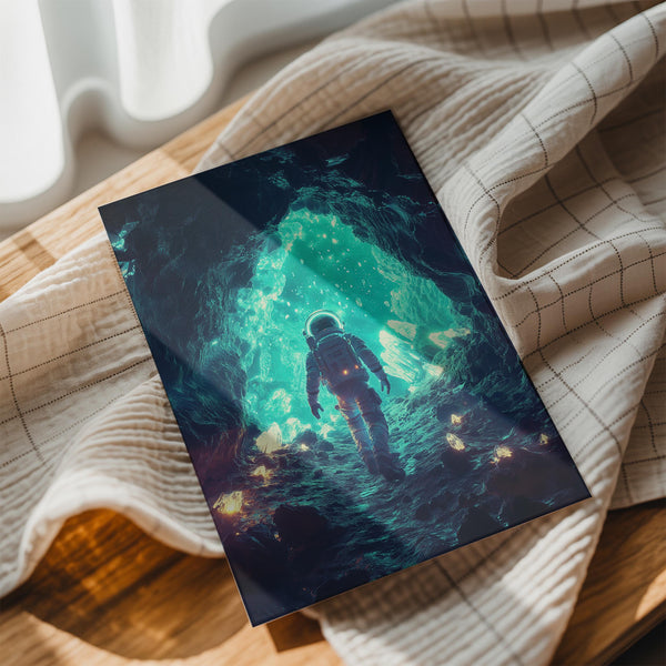 Astronaut in Crystal Cavern