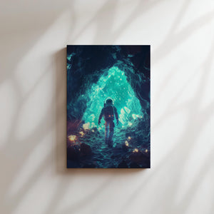Astronaut in Crystal Cavern