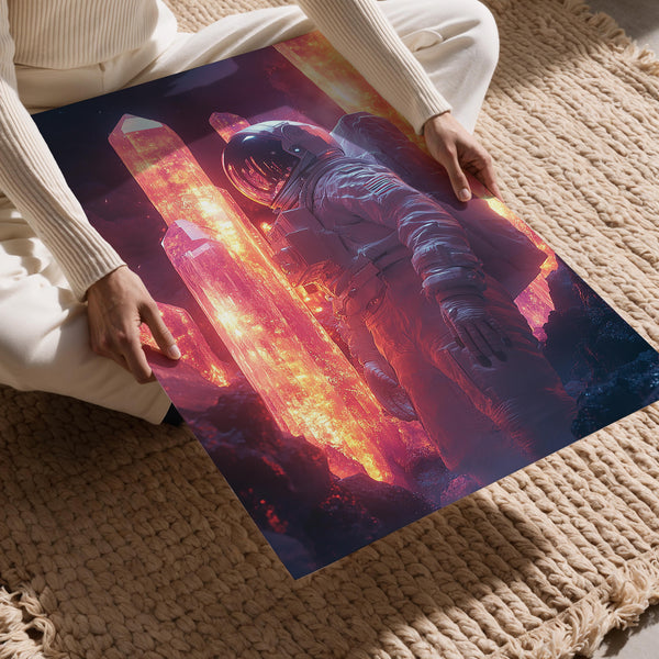 Astronaut in Crystal World