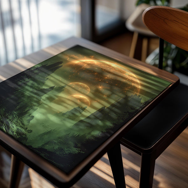 Mystical Green Planet Landscape