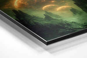 Mystical Green Planet Landscape