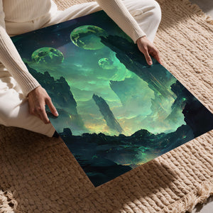 Alien World Under Green Moons