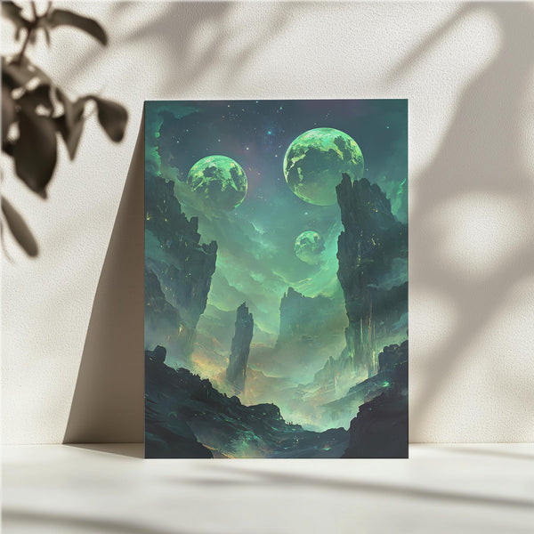 Alien World Under Green Moons