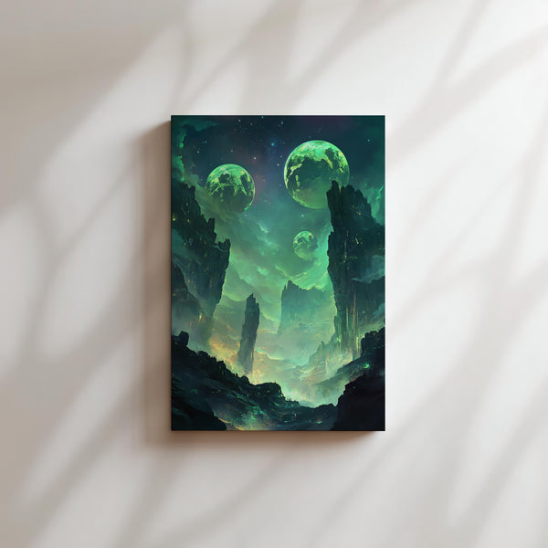 Alien World Under Green Moons