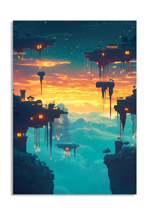 Floating Cities at Sunset