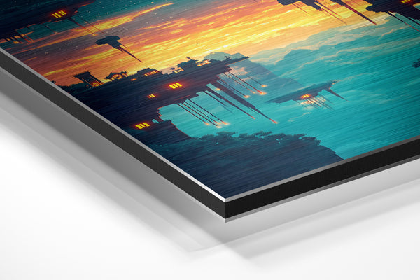 Floating Cities at Sunset