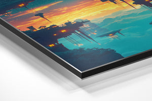 Floating Cities at Sunset