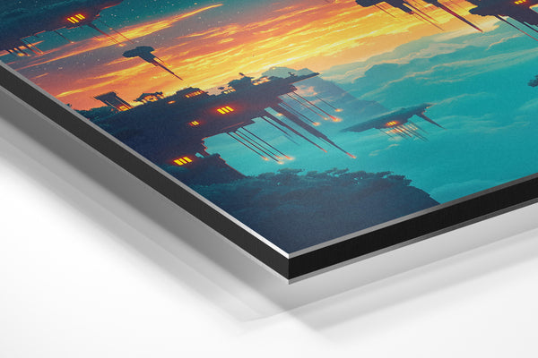 Floating Cities at Sunset