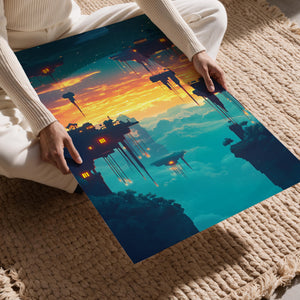 Floating Cities at Sunset