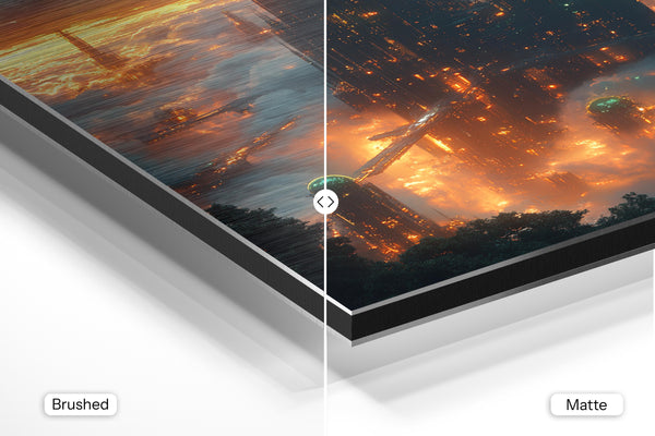 Luminous Skyscrapers in Mist