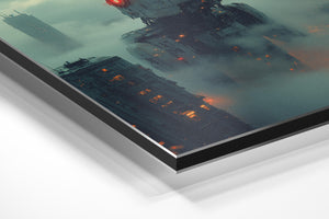 Giant Robot in Foggy City