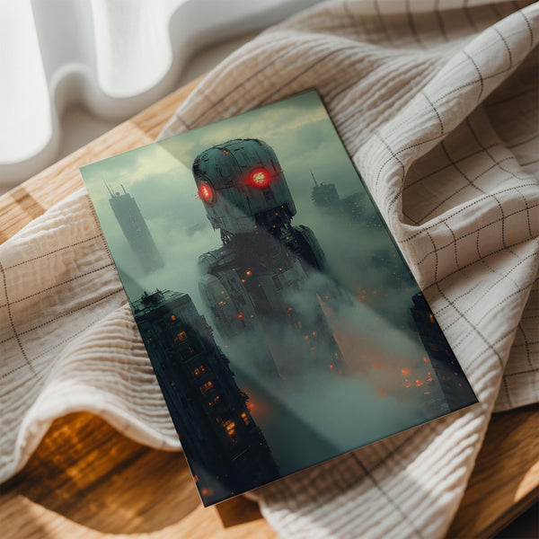 Giant Robot in Foggy City