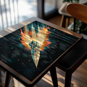 Stylized Spacecraft Burning