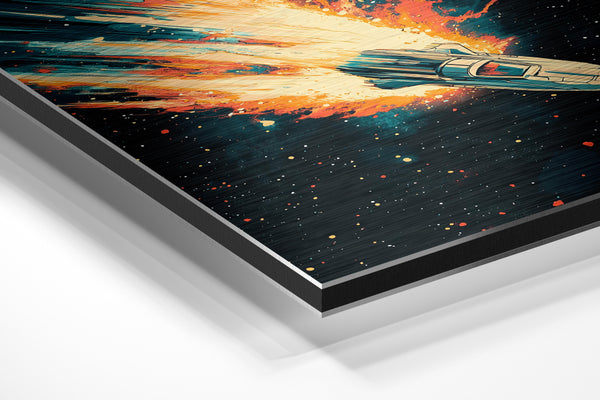 Stylized Spacecraft Burning