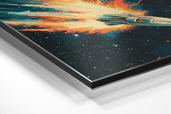 Stylized Spacecraft Burning