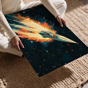 Stylized Spacecraft Burning