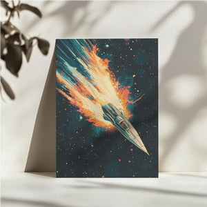 Stylized Spacecraft Burning