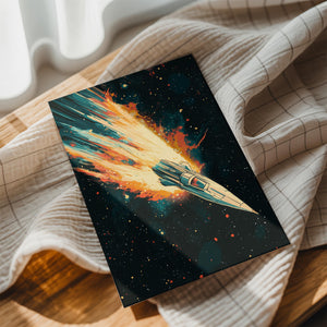 Stylized Spacecraft Burning