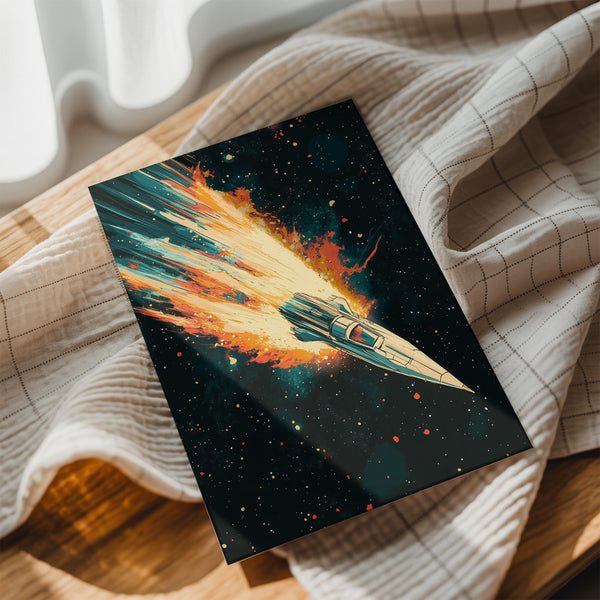 Stylized Spacecraft Burning