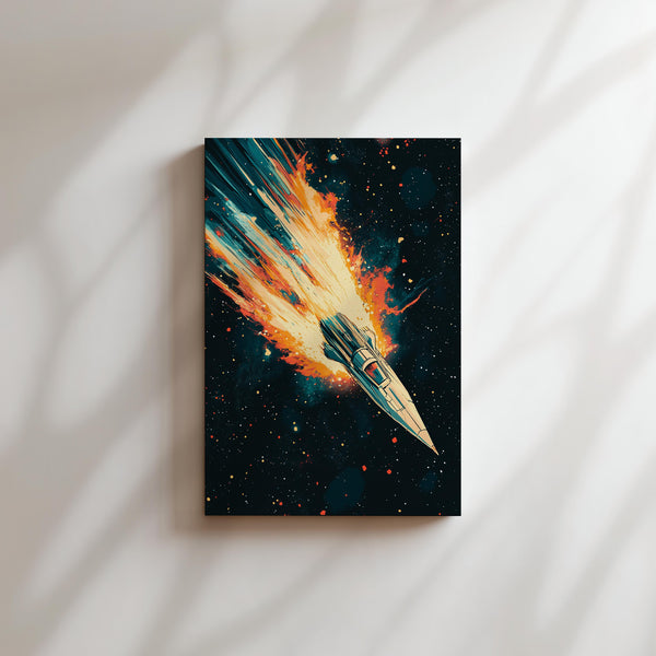 Stylized Spacecraft Burning