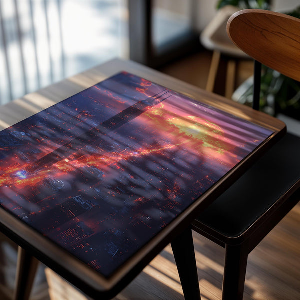 Solar Cityscape at Sunset