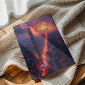 Solar Cityscape at Sunset