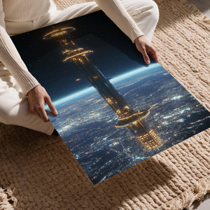 Orbiting Tower in Space