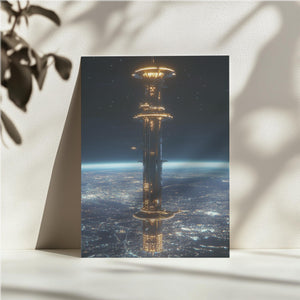 Orbiting Tower in Space