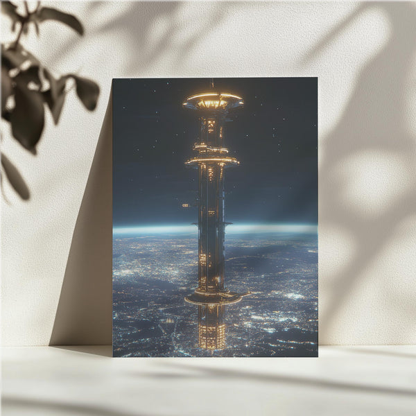 Orbiting Tower in Space