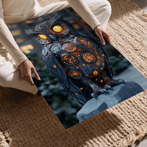 Intricate Owl Sculpture