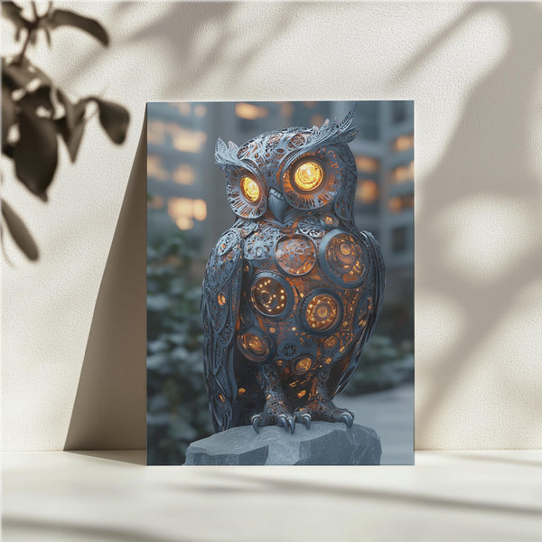 Intricate Owl Sculpture