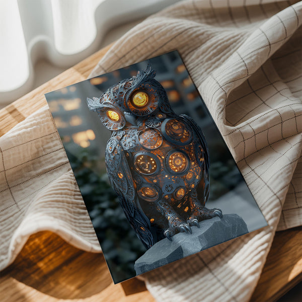 Intricate Owl Sculpture