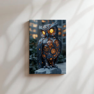 Intricate Owl Sculpture