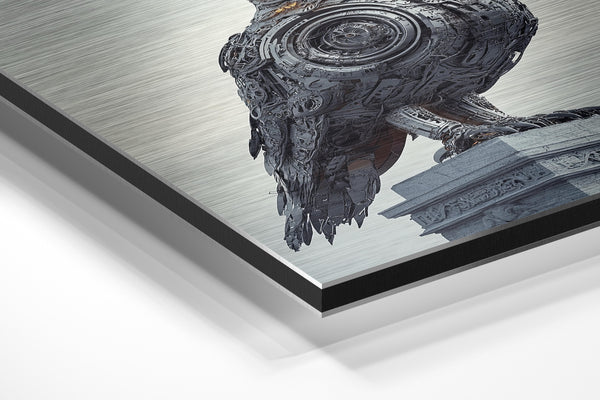 Mechanical Owl Statue